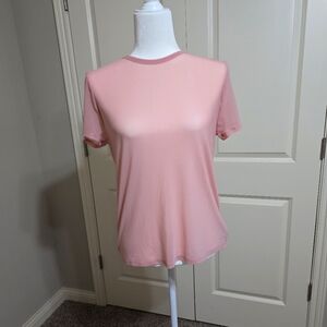 Forever 21 Pink Mesh Short Sleeve Top Size M in Pink
